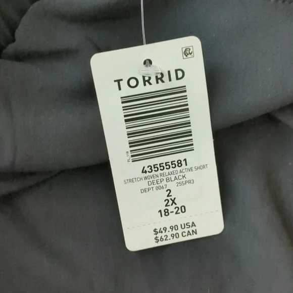 (Set of 2 Shorts) TRU by Torrid Black Athletic Shorts Size 2X 18-20, NEW nwt - Picture 4 of 6